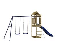 (solid impregnated pinewood) vidaXL Outdoor Playset Garden Playhouse Playground Set Impregnated Wood Pine