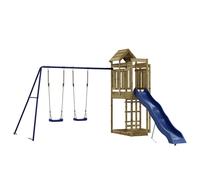 (solid impregnated pinewood) vidaXL Outdoor Playset Garden Playhouse Playground Set Impregnated Wood Pine