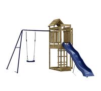 (solid impregnated pinewood) vidaXL Outdoor Playset Playhouse Play Tower Garden Playground Set Solid Wood