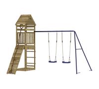 (solid impregnated pinewood) vidaXL Outdoor Playset Playhouse Play Tower Playground Set Solid Wood Douglas