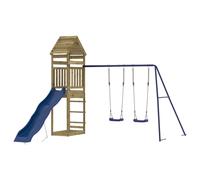 (solid impregnated pinewood) vidaXL Outdoor Playset Playhouse Play Tower Playground Set Solid Wood Douglas