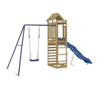 (solid impregnated pinewood) vidaXL Outdoor Playset Playhouse Play Tower Playground Set Solid Wood Douglas