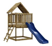 Playhouse Outdoor Climbing Frame with Slide Ladder Solid Wood Pine vidaXL
