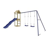 (solid impregnated pinewood) vidaXL Outdoor Playset Wooden Playground Set Kids Swing Set Solid Wood Pine