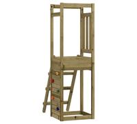 (solid impregnated pinewood) vidaXL Play Tower Climbing Frame with Ladder and Rockwall Kids Solid Wood Pine