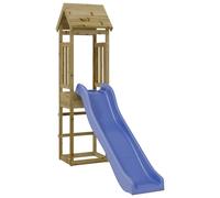 (solid impregnated pinewood) vidaXL Playhouse Outdoor Garden Climbing Frame with Slide Solid Wood Pine