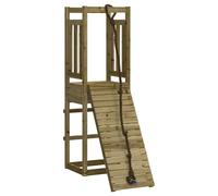 (solid impregnated pinewood) vidaXL Playhouse with Climbing Wall Solid Wood Douglas Wooden Climbing Frame