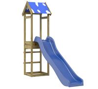(solid impregnated wood) vidaXL Outdoor Playset Garden Playhouse Kids Playground Solid Wood Douglas