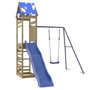 (solid impregnated wood) vidaXL Outdoor Playset Garden Playhouse Playground Equipment Solid Wood Pine