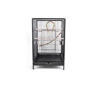 Solid Indoor/Outdoor Aviary 75cm Extra Large Bird Cage Metal Travel Bird Cage for Cockatoo Parrot Lovebird Bird with Stand and Ladder Hanging Toys Bird Cage Parakeet Cage (B)