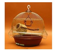 Solid Indoor/Outdoor Aviary Parrot Metal Bird Cage Large Stainless Steel Electroplating Starling Iron Parrot Cage Bird Cage Parakeet Cage (C)