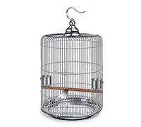 Solid Indoor/Outdoor Aviary Stainless Steel Bird Cage Large with Metal Hooks Can Be Hung in The Outdoor Bird Villa Round Bird Cage 6 Size Options Bird Cage Parakeet Cage (OneColor 3XLarge)