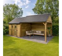 Solid Joseph Pressure Treated Log Cabin - 3M X 7M - 19mm Wall Logs