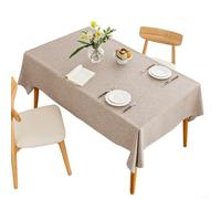 Solid Khaki Cotton Linen Tablecloth For Rectangular Dining And Coffee Tables, Elegant Washable Home Decor Textile, Multiple Sizes Available(140 * 200cm)
