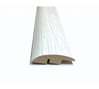 Solid Laminate/Wood Flooring MDF Threshold Strip Ramp Edge 16 Modern Oak Colours (2.4m, Miami White Oak)