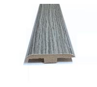 Solid Laminate/Wood Flooring MDF Threshold Strip T Bar 2 Modern Oak Colours (2.4m, Texas Grey Oak)
