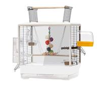 Solid Large Bird Cage Clear Ornamental Birdcages Luxury Breeding Bird Carriers Square Flight Cage for Multiple Small Birds (Style F)