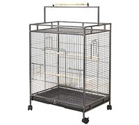 Solid Large Bird Cage Rust Resistant Metal Cage with Bottom Tray Flight Cage for Cockatiels Parakeets Lovebirds Flight Perches Birdcage