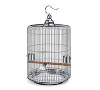 Solid Large Birdcages Stainless Steel Bird Cage Simple Round Birdcage Creative Bird Carriers Bird House Carrier for Garden Outdoor (39 * 50cm)