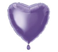 Solid Lavender Heart Foil Balloon (45cm) 1 Count - Stunning and Romantic Love Celebration Decoration