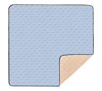 Solid Light Blue Pattern Large Sturdy Baby Playmat for Floor Lightweight Infant Play Mat for Babies Infants Toddlers, 50'' x 50''