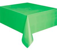Unique Plastic Table Cover Solid Lime Green Rectangular Durable 137cm x 274cm 1 Count