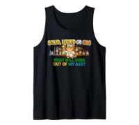 Solid Liquid Gas Feline Chemistry Humor Illustration Designs Tank Top