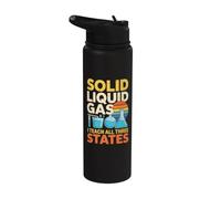 Solid Liquid Gas I Teach All Three States Stainless Steel Insulated Water Bottle