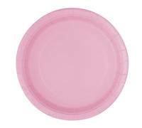 Solid Lovely Pink Round Paper Dinner Plates (22cm) 8 Count - Sturdy & Elegant for Parties and Events