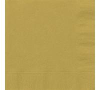Solid Luncheon Napkins | Classic Gold Color Theme | 50ct