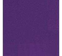 Solid Luncheon Napkins | Deep Purple Color Theme | 50ct