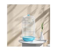 Solid Luxury Large Birdcages Metal Bird Cage Round Bird House Carrier Wrought Iron Birdcage Portable Durable Bird Carriers for Indoor (Blue M)
