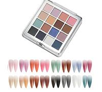 Solid Magic Mirror Chrome Nail Glitter Dust - 16 Color Nail Art Pigment Powder for Gel Polish