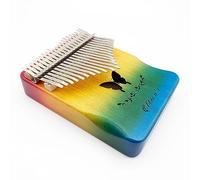 Solid Mahogany Thumb Piano 17 Key,Portable Finger Piano Kalimba Musical Instrument Advanced Finger Thumb Piano 17 Key for Kids Adults Beginners Music Enthusiasts H