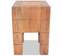 Solid Mahogany Wood Stool 28 x 28 x 40 cm Handmade Vintage Stool Foldable Stackable for Kitchen Balcony Garden Outdoor