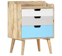 Solid Mango Wood Bedside Cabinet 63cm Bedroom Living Room Nightstand vidaXL