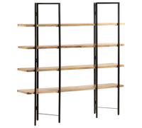 Solid Mango Wood Bookcase Cabinet 3/4-Tier 160x31x80 cm/160x35x160 cm vidaXL