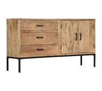Solid Mango Wood Sideboard Living Room Storage Cupboard Cabinet Unit vidaXL