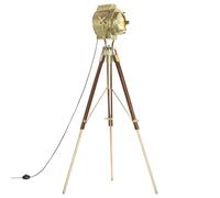 Solid Mango Wood Tripod Floor Lamp 193cm Standing Pedestal Spot Light vidaXL