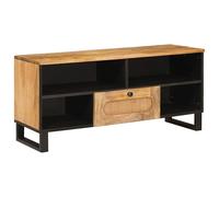 vidaXL TV Cabinet with Drawer Brown 100 x 33 x 46 cm Solid Mango Wood, Living Ro