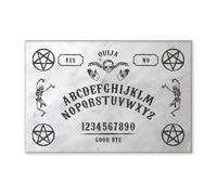 Solid Marble Chopping Board Ouija Board Printed Cheese Board Serving Board Novelty Gift Scary Horror Ghosts (Grey)