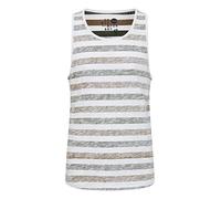 Solid Mende Men's Sleeveless Vest Tank Top with Crew Neck and Stripes, Size:M, Colour:Cinnamon (5056)
