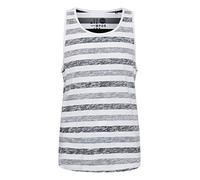 Solid Mende Men's Sleeveless Vest Tank Top with Crew Neck and Stripes, Size:M, Colour:Dark Grey (2890)