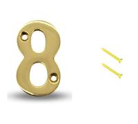 SOLID METAL BRASS HOUSE NUMBERS, Front Door Home 0 1 2 3 4 5 6 7 8 18