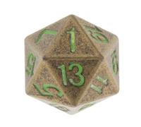 Solid Metal D20 Polyhedral Dice for D&D RPG Gaming Twenty Sided Die Bronze