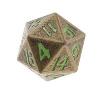 Solid Metal D20 Polyhedral Dice for D&D RPG Gaming Twenty Sided Die Bronze
