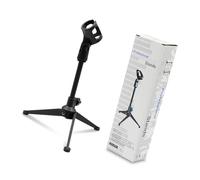 Solid Metal Tripod Desktop Microphone Stand With Adjustable Height 22-27cm For Streaming Podcasting And Live Broadcasting Adjustable Microphone Holder For Streaming