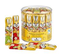 Solid Milk Chocolate Easter Bunnies Bulk - 875 g Chocolate Bunnies Tub, 70 Individually Foil-Wrapped, Easter Basket Stuffers & Holiday Candy Gifts for Kids & Adults