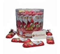 Solid Milk chocolate Santa Claus Figures 65 pieces Bulk buy 812g | For Kids & Adults | Christmas Stocking Filler |Secret Santa Gift,Chocolate Treats for Hampers & Parties |Comes With Mighty2Save Card