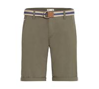 Solid Monty Men's Chino Shorts Bermuda with Belt Stretch Regular- Fit, Size:XXL, Colour:Dusty Oliv (3784)